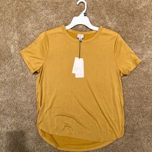 A New Day Tee Shirt - Mustard Yellow
